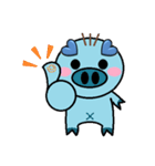 San Mao Blue Pig（個別スタンプ：14）