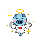 San Mao Blue Pig（個別スタンプ：17）