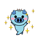 San Mao Blue Pig（個別スタンプ：20）