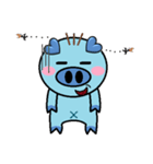 San Mao Blue Pig（個別スタンプ：21）