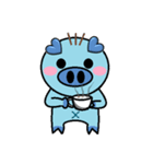 San Mao Blue Pig（個別スタンプ：29）