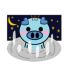 San Mao Blue Pig（個別スタンプ：33）