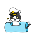 白黒猫のチョビ艦長（個別スタンプ：1）