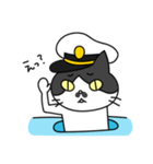 白黒猫のチョビ艦長（個別スタンプ：19）