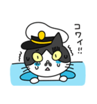 白黒猫のチョビ艦長（個別スタンプ：23）