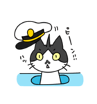 白黒猫のチョビ艦長（個別スタンプ：24）