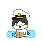 白黒猫のチョビ艦長（個別スタンプ：38）