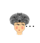 Afro girl - Mini（個別スタンプ：10）