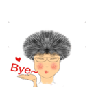 Afro girl - Mini（個別スタンプ：20）