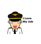 Cute Pilot Cartoons（個別スタンプ：1）