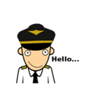 Cute Pilot Cartoons（個別スタンプ：3）