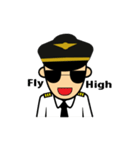 Cute Pilot Cartoons（個別スタンプ：4）