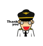 Cute Pilot Cartoons（個別スタンプ：8）