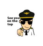 Cute Pilot Cartoons（個別スタンプ：9）