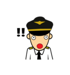 Cute Pilot Cartoons（個別スタンプ：10）