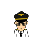 Cute Pilot Cartoons（個別スタンプ：12）