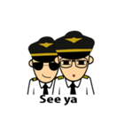 Cute Pilot Cartoons（個別スタンプ：16）