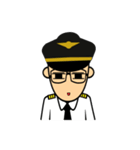 Cute Pilot Cartoons（個別スタンプ：17）