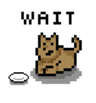 ドット絵犬のレオ君。（個別スタンプ：18）