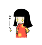 日本人形のお菊さん | LINEスタンプ | ひろ.