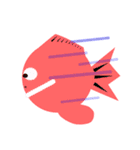 red and blue fish（個別スタンプ：2）