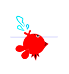 red and blue fish（個別スタンプ：12）