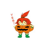 Pumpkin-chan's Halloween activities (EN)（個別スタンプ：4）