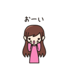 女の子のスタンプ（個別スタンプ：17）