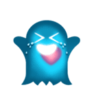 かわいいHeart-Glowing Ghost stickers（個別スタンプ：2）