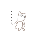 落書き顔が長い猫（個別スタンプ：22）