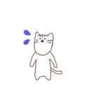 落書き顔が長い猫（個別スタンプ：23）