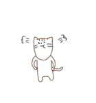 落書き顔が長い猫（個別スタンプ：29）