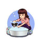 My daughter has four legs（個別スタンプ：15）