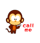 lovely monkey(2)~for english（個別スタンプ：1）