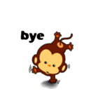 lovely monkey(2)~for english（個別スタンプ：4）