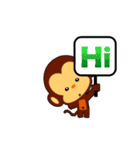 lovely monkey(2)~for english（個別スタンプ：9）