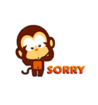 lovely monkey(2)~for english（個別スタンプ：14）