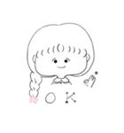 みつあみ子（個別スタンプ：3）