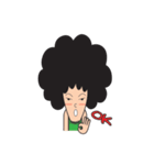 Afro Man with emotion（個別スタンプ：4）