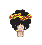 Afro Man with emotion（個別スタンプ：6）