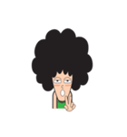 Afro Man with emotion（個別スタンプ：7）