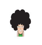 Afro Man with emotion（個別スタンプ：9）