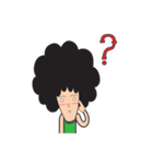 Afro Man with emotion（個別スタンプ：18）