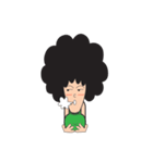 Afro Man with emotion（個別スタンプ：20）