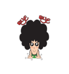 Afro Man with emotion（個別スタンプ：22）