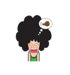 Afro Man with emotion（個別スタンプ：40）