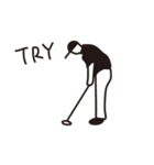 monotone golfer（個別スタンプ：4）