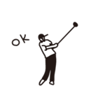 monotone golfer（個別スタンプ：5）