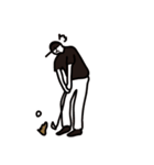 monotone golfer（個別スタンプ：22）