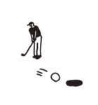 monotone golfer（個別スタンプ：30）